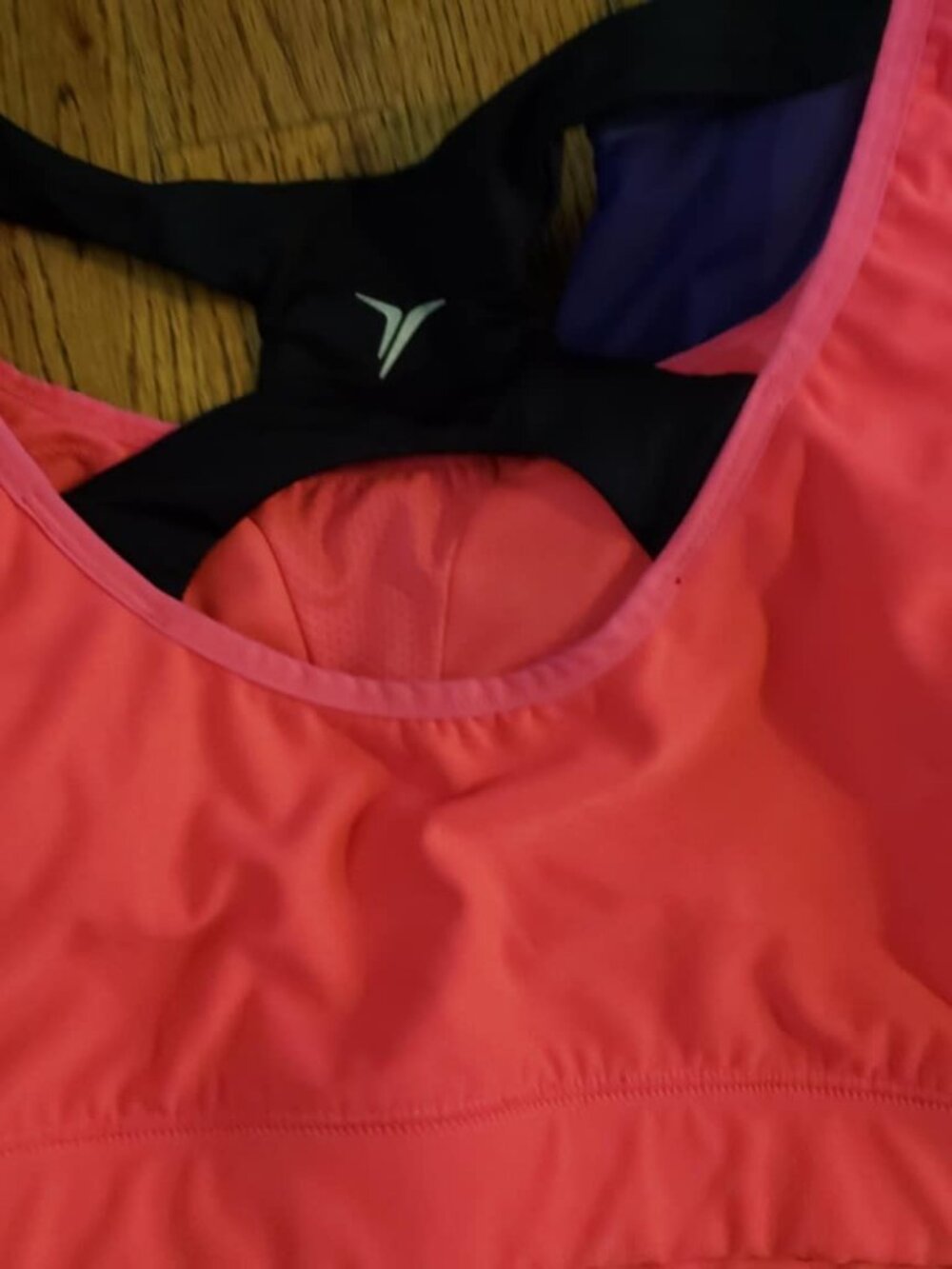ACTIVE by OLD NAVY SPORTS BRAS BRAND NEW PURPLE BLACK AND CORAL XL - Picture 3 of 6